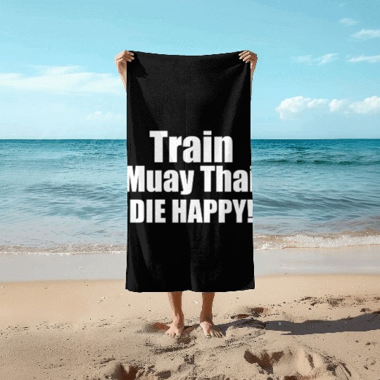 Train Muay Thai Beach Towels