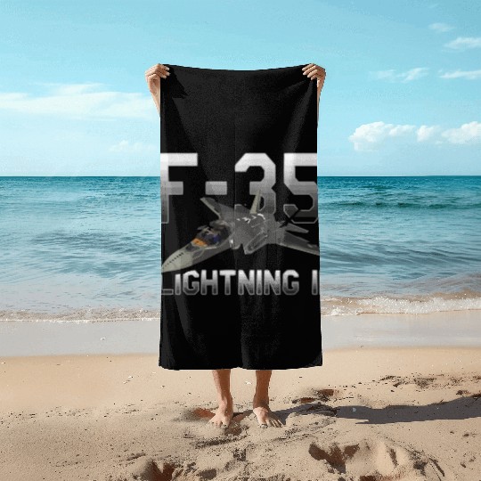 F 35 Lightning II Beach Towels