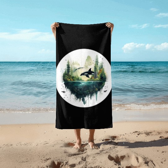 Orca SeaScape Beach Towels