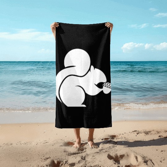 Squirrel Nut Acorn Rodent Forest Lover Wild Pet Beach Towels