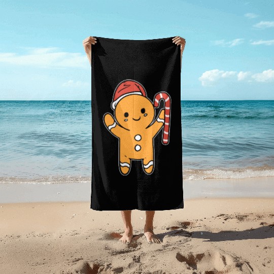 Gingerbread Cookie Baker Gift Beach Towels