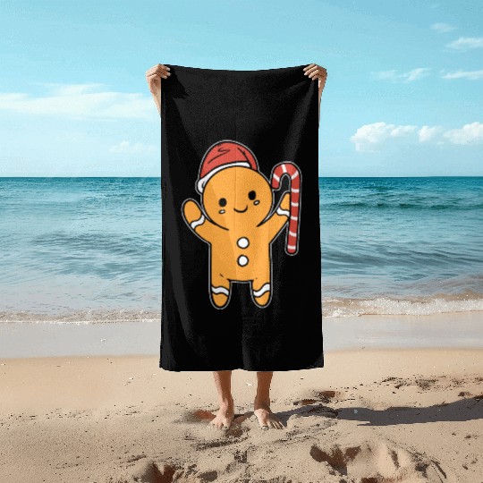 Gingerbread Cookie Baker Gift Beach Towels