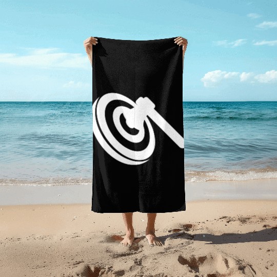Axe Throwing Bullseye Target Hatchet Tomahawk Beach Towels