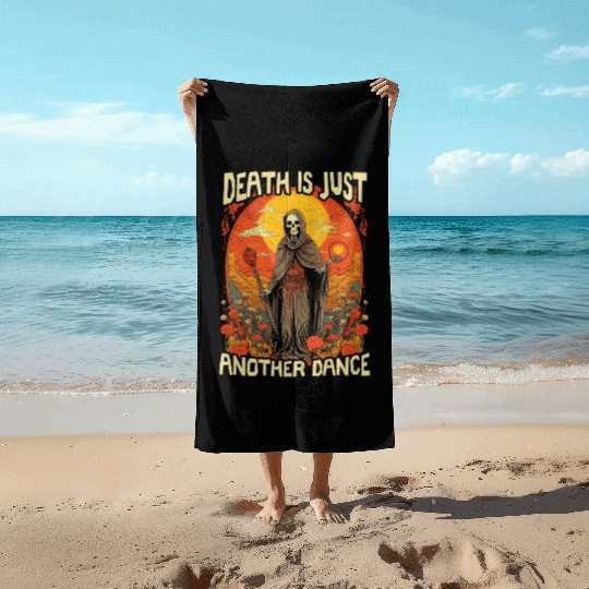 Dia De Los Muertos Sugar Skull Mexican Holiday Beach Towels