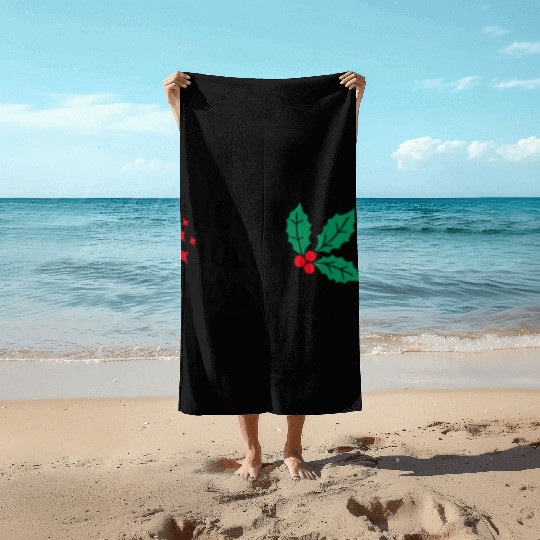 Holly Jolly Christmas Beach Towels