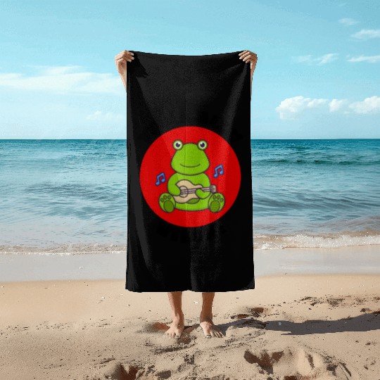 Toadally Vibin Toad Pun Beach Towels