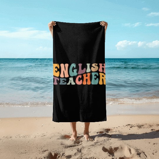 Groovy English Teacher Grammar Literature Teaching Beach Towels
