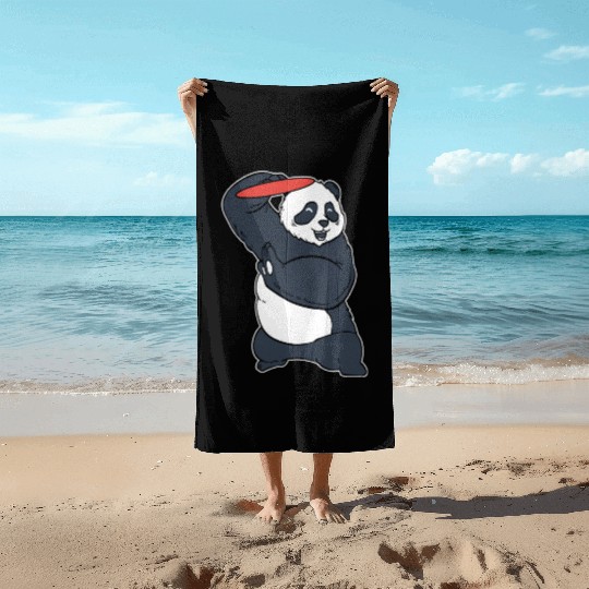 Panda Frisbee Nature Person Gift Beach Towels