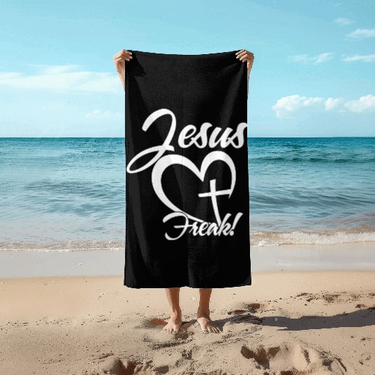 Jesus Freak Love Jesus Christian Christmas Beach Towels