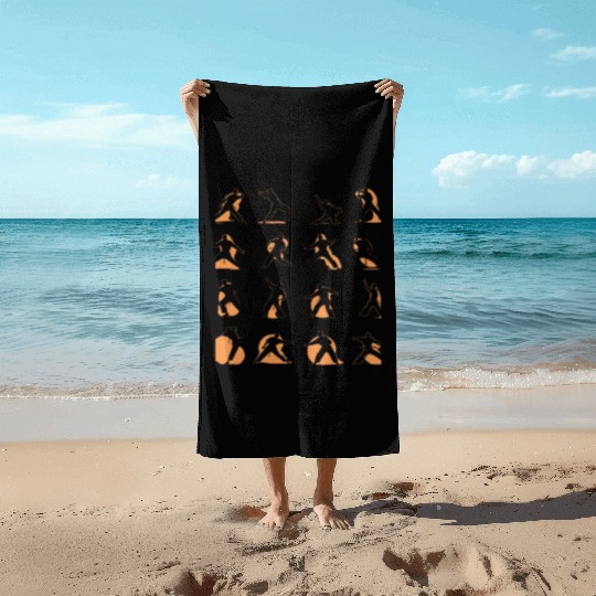 Karate Poses Taekwondo Judo Fighter Martial Arts Beach Towels
