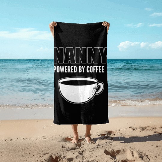 Powered by Coffee Coffee Lover Gift Beach Towels