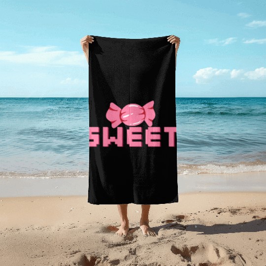sweetness of dessert Beach Towels