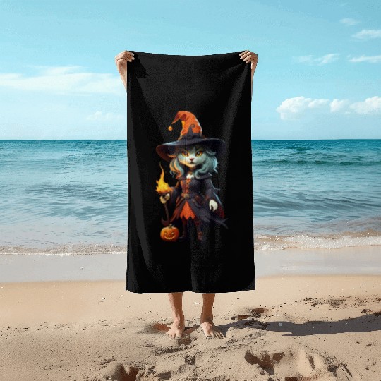Wicked little witch Beach Towels
