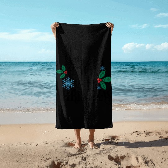 Holly Jolly Christmas Beach Towels