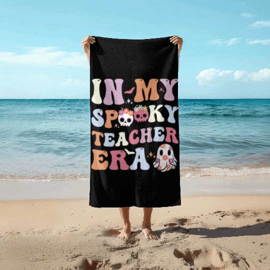 In My Spooky Teacher Era Halloween Beach Towels