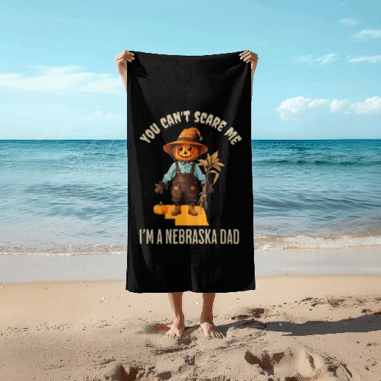 I’m a Nebraska Dad Halloween Fall Autumn Beach Towels