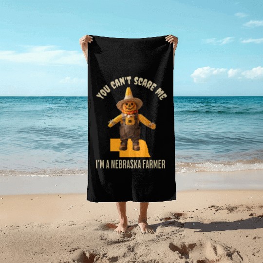 I’m a Nebraska Farmer Halloween Fall Autumn Beach Towels