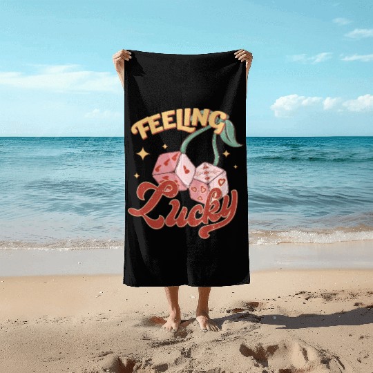 Feeling Lucky Tic Tac Toe Love Game Valentine Gift Beach Towels