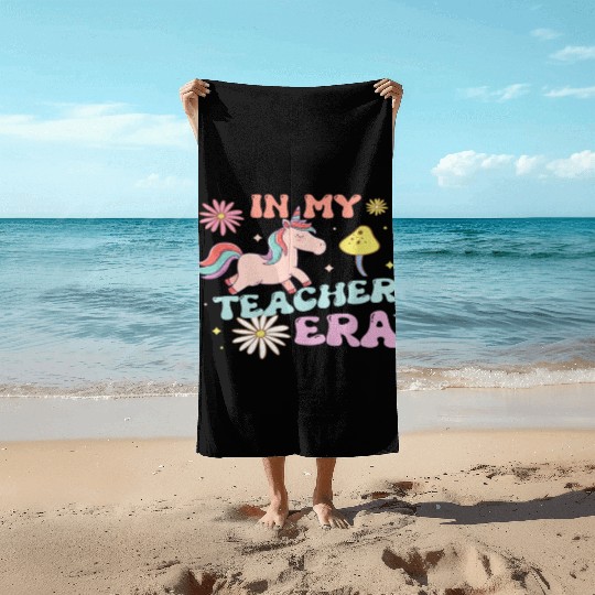 IN MY TEACHER ERA HALLOWEEN Beach Towels