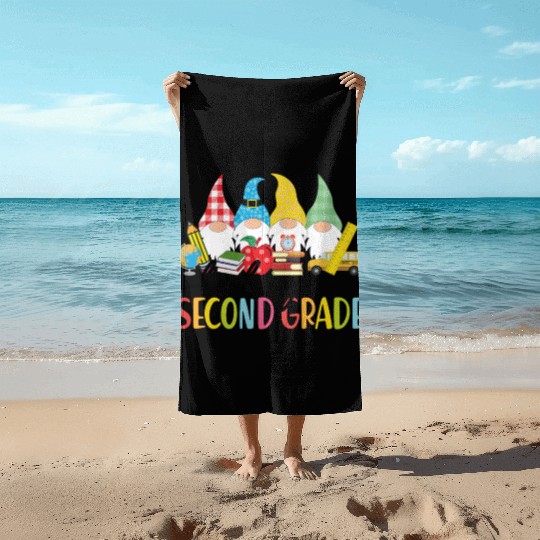Oh Hey Second Grade Gnomes Student 2nd Grade Back Beach Towels