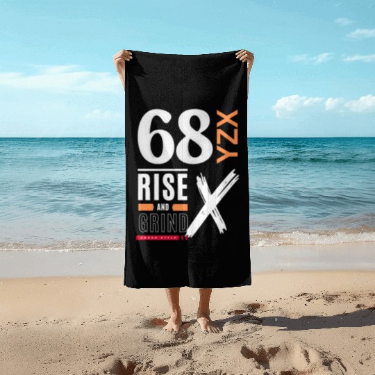 Rise and grind urban style Beach Towels