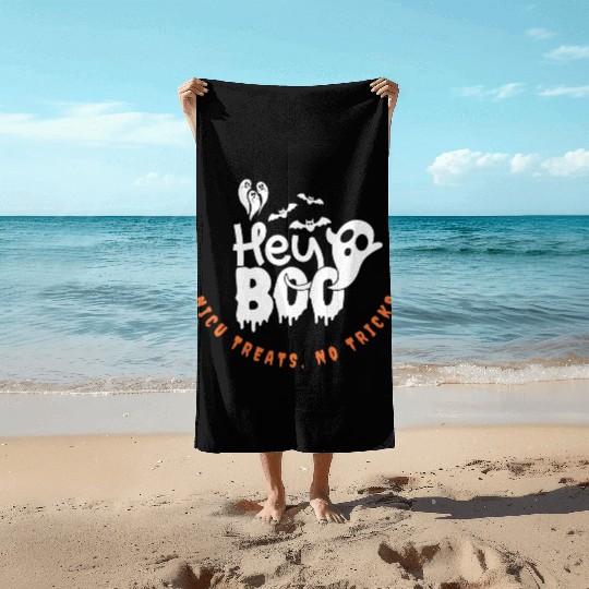 Cute NICU Halloween | NICU treats, no tricks Beach Towels