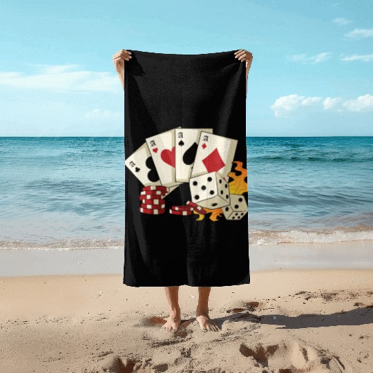 Poker Ace Texas Hold'em Beach Towels
