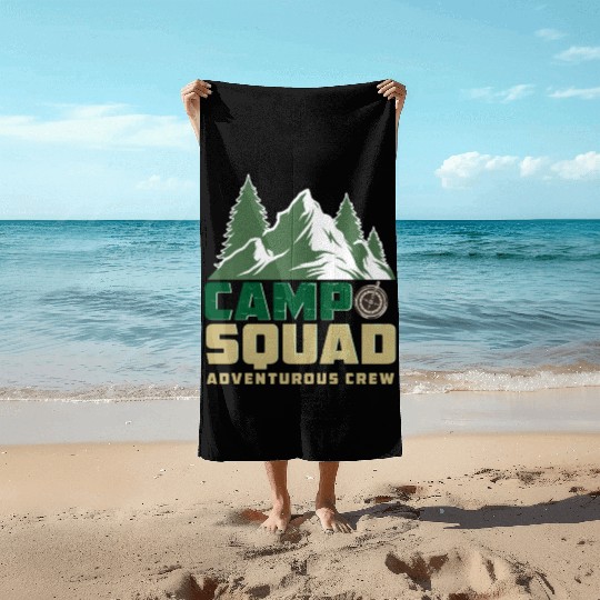 CAMP SQUAD ADVENTUROUS CREW Beach Towels