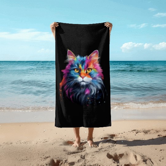 Persian Cat Animal Lover Gift Beach Towels