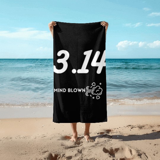 Funny Math Math Teacher Gift Pi Day Beach Towels