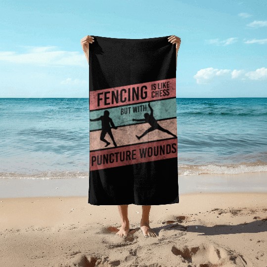 Fencing Sport Victory Sport Fencing Beach Towels