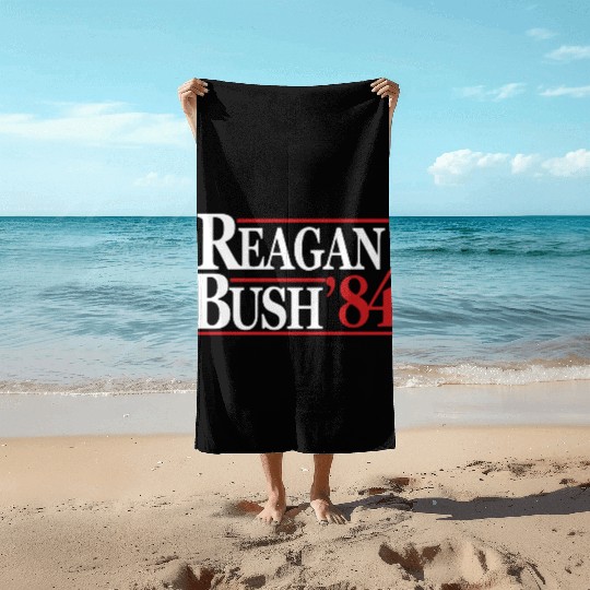 Reagan Bush 1984 V2 Beach Towels