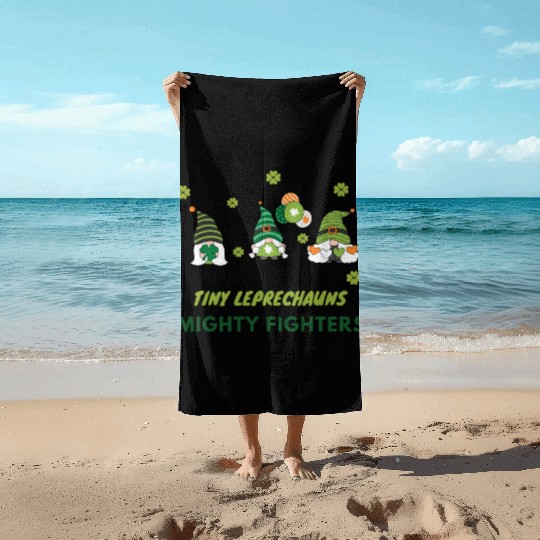 Cute NICU St. Patrick's design Beach Towels