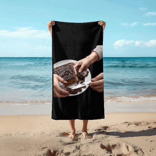 spread love design Beach Towels