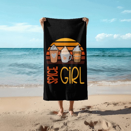Spice Pumpkin Latte Season Fall Autumn Beach Towels