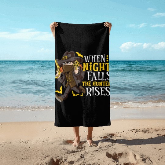 Vampire Hunter Undead Slayer Stake and Cross Beach Towels