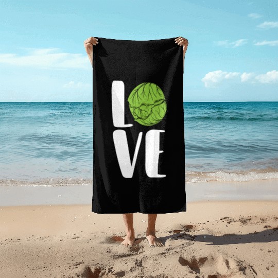Vegan Vegetable Love Green Organic Fresh Produce Beach Towels