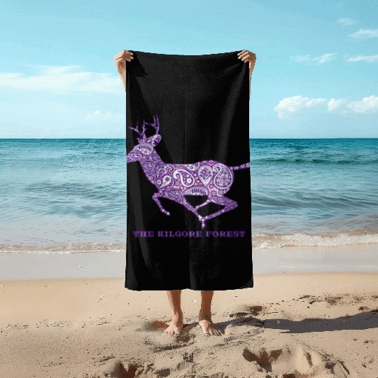 Deer - Violet Beach Towels