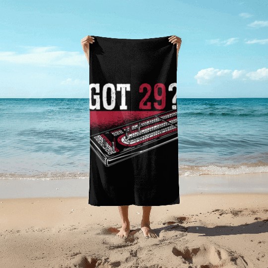 Cribbage Got 29 Crib Loves Board Game Tournament Beach Towels