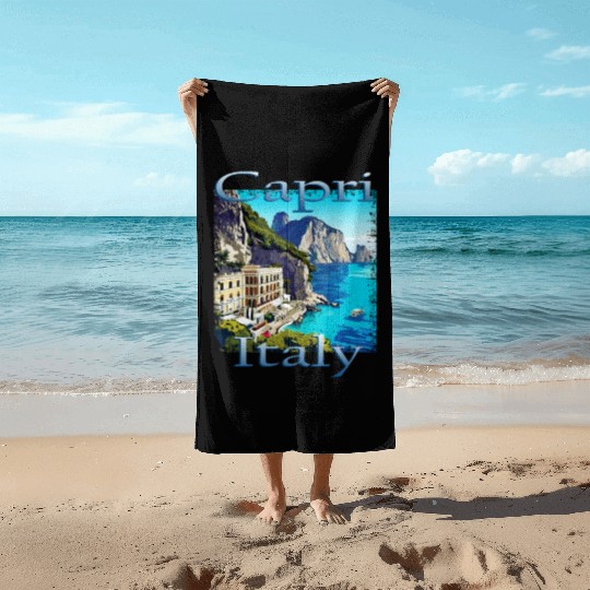 Italy Capri Campania Unique Design Beach Towels