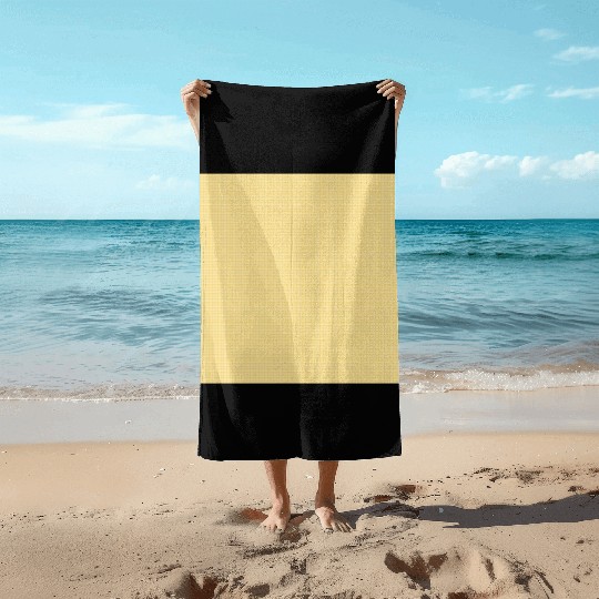 Retro Yellow Dots Pattern Beach Towels