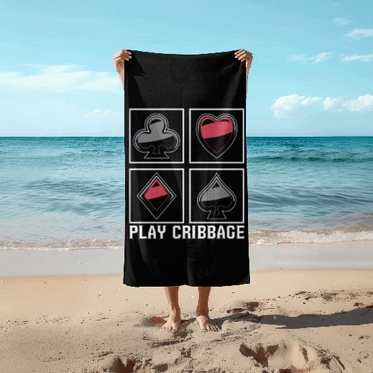 Play Cribbage Playing Cards Loves Crib Board Game Beach Towels