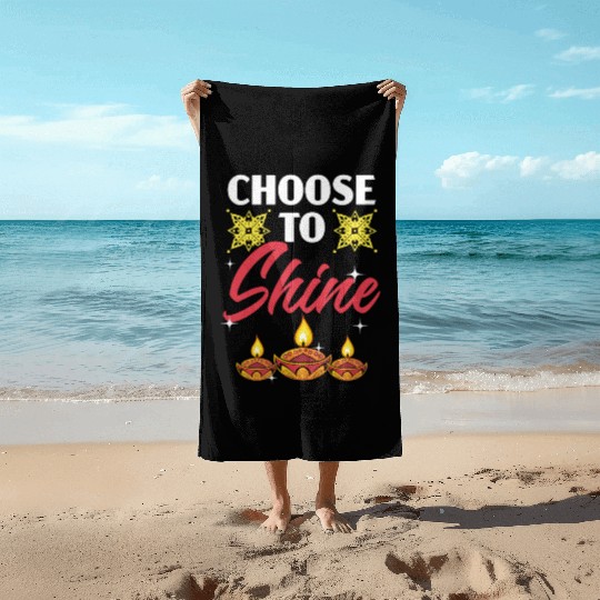 Happy Diwali Diwali Festival Indian Hindu Hinduism Beach Towels