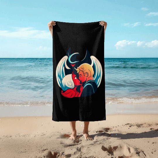 Devil and Angel Beach Towels