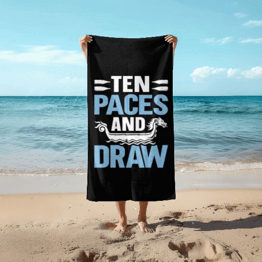 Funny Dragon Boat Racing Paddle Beach Towels