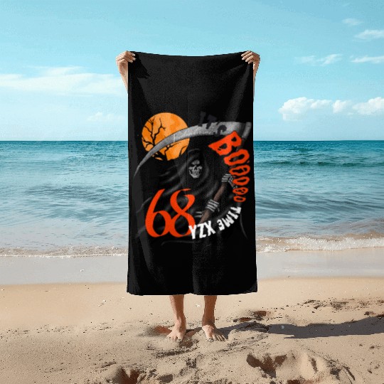 Grim reaper, creepy halloween Beach Towels