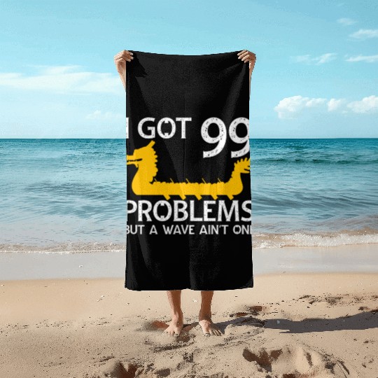 Funny Dragon Boat Racing Paddle Beach Towels