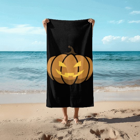 Jack O Lantern Beach Towels