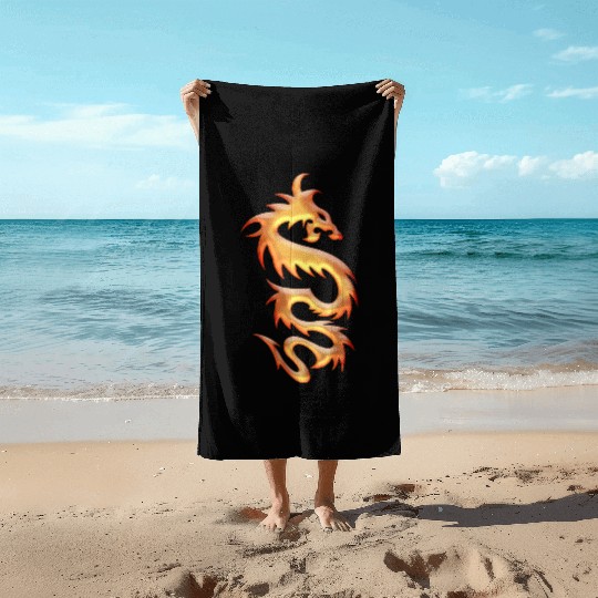 Golden Dragon Beach Towels
