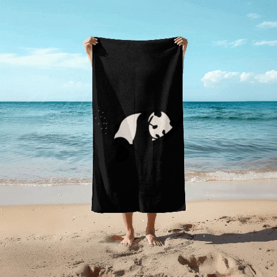 panda, graphic design, Beach Towels